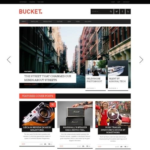 BUCKET A Digital Magazine Style WordPress Theme